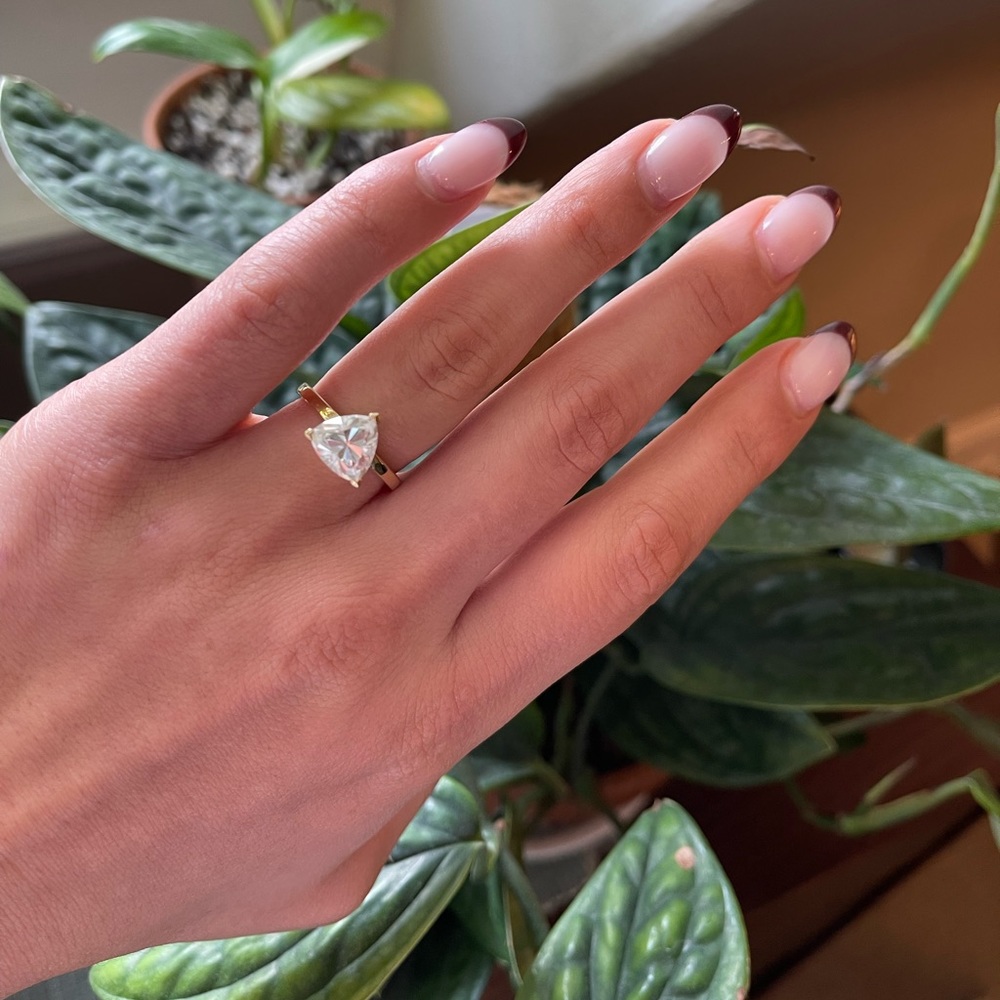 14K Gold 2.4c Moissanite Engagement Ring 💍 Size 7